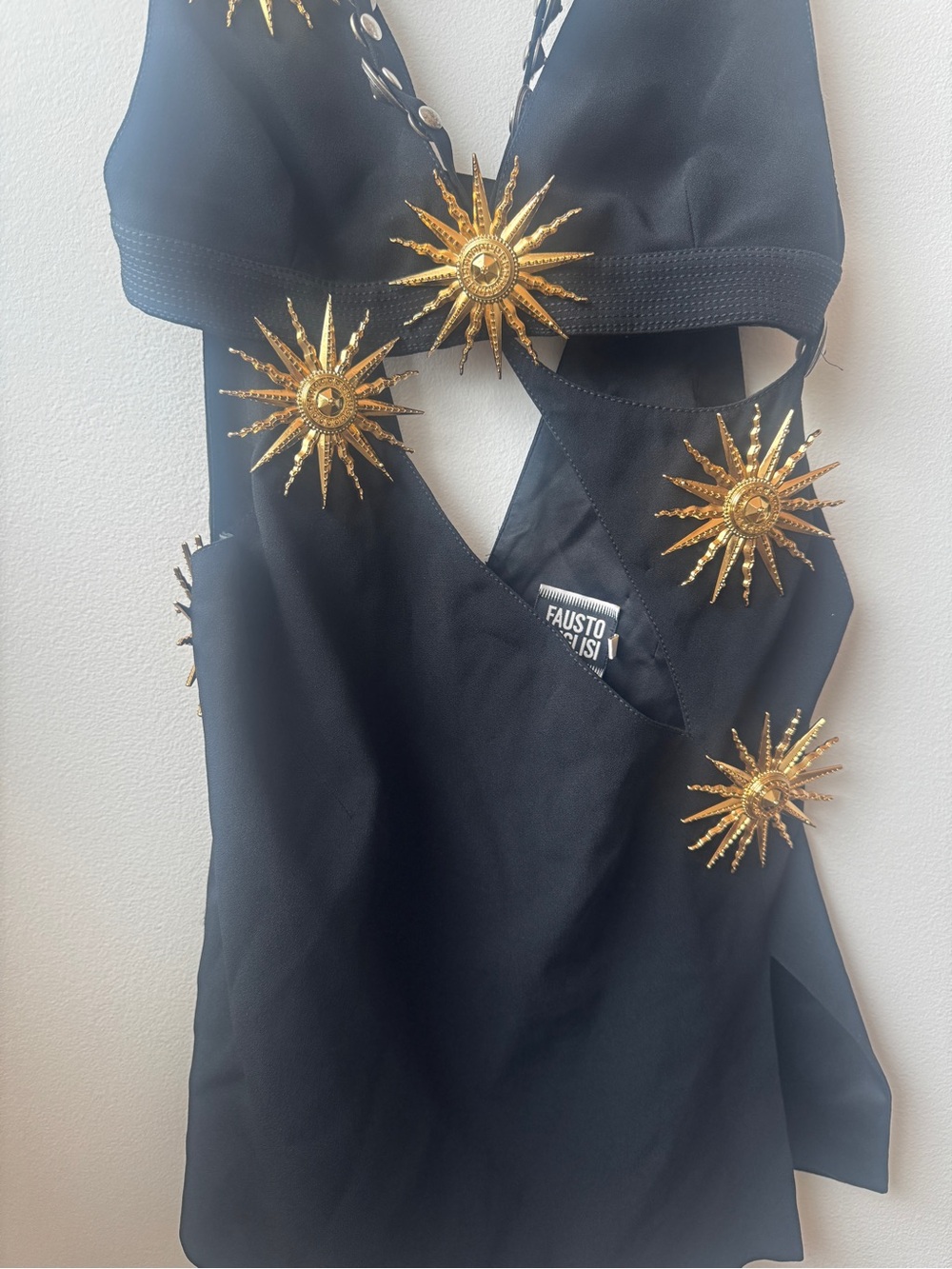Fausto Puglisi Runway Embellished Cutout Mini Medallion Dress - Picture 6 of 9